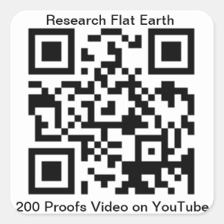 Sticker Carré QR Code pour 200 preuves La Terre est plate par Er