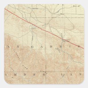 Sticker Carré Quadrillage Rock Creek montrant San Andreas Rift