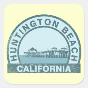 Sticker Carré Quai Huntington Beach