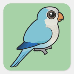 Sticker Carré Quaker bleu