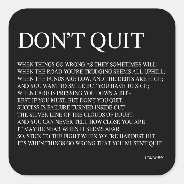 STICKER CARRÉ QUAND LES CHOSES SE PASSENT MAL COMME ELLES LE FER (Devant)