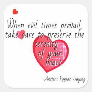 Sticker Carré "Quand les temps du mal l'emportent" Horace