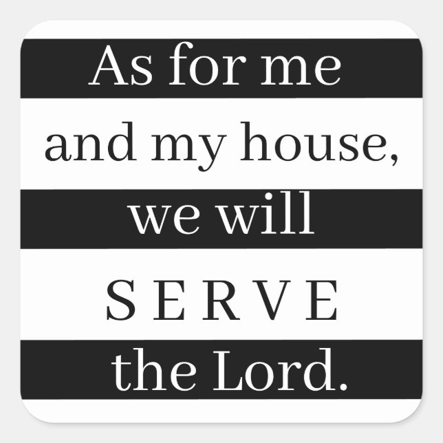 Sticker Carré Quant à moi et ma maison (Devant)