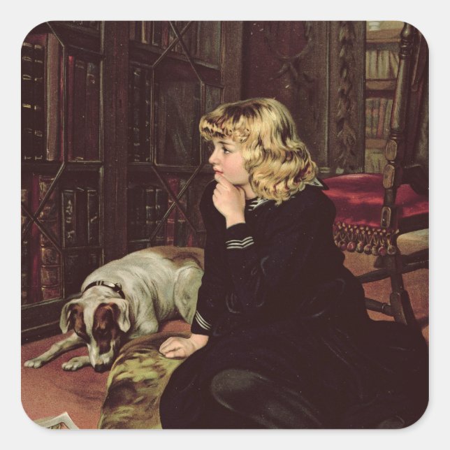 Sticker Carré Que Lis-Je ? (Devant)