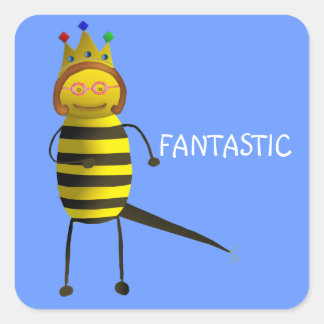 Sticker Carré Queen Bee, fantastique
