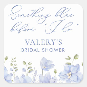 Sticker Carré Quelque chose de bleu avant que je fasse Fleurs de