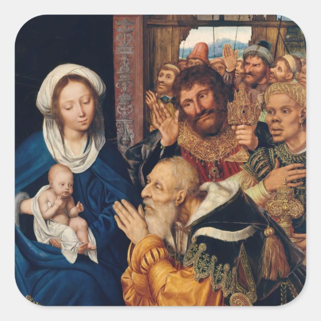 Sticker Carré Quentin Matsys - L'Adoration du Magi (Devant)