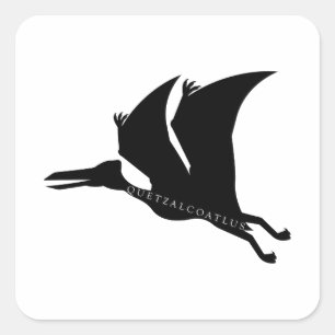 Sticker Carré Quetzalcoatlus Pterosaur Préhistorique