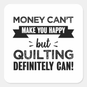 Sticker Carré Quilting vous rend heureux cadeau amusant