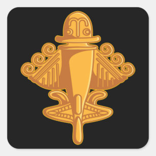 Sticker Carré QUIMBAYA AVION Théoriste Alien ancien Quimbaya