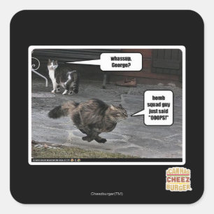 Sticker Carré quoi, George ?