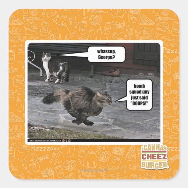 Sticker Carré quoi, George ? (Devant)