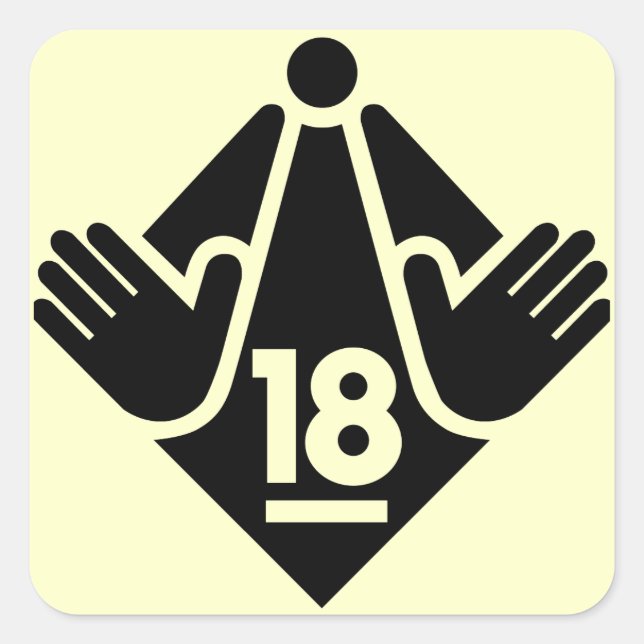 STICKER CARRÉ R18 (Devant)