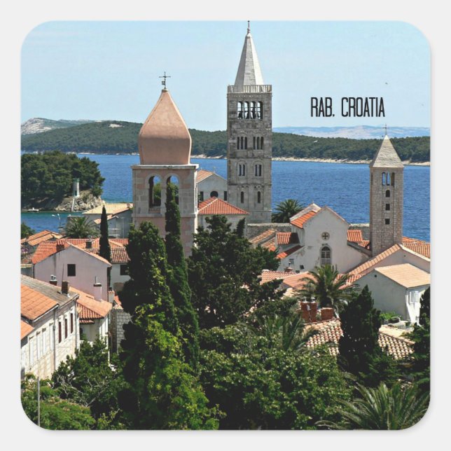 Sticker Carré Rab, Croatie photo paysage (Devant)