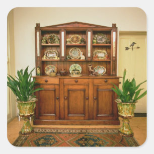 Sticker Carré Raboteuse de pin et de cèdre