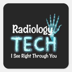 Sticker Carré Radiologie Tech Humour X Ray
