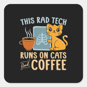 Sticker Carré Radiologue Fonctionne Sur Les Chats Et Café Radiol