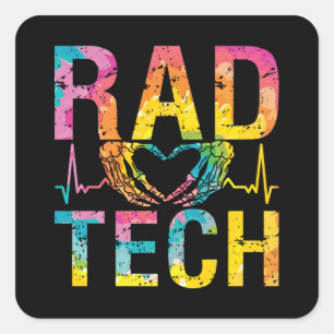Sticker Carré Radiology Tech Rad Tech Medicine Technologist Xray