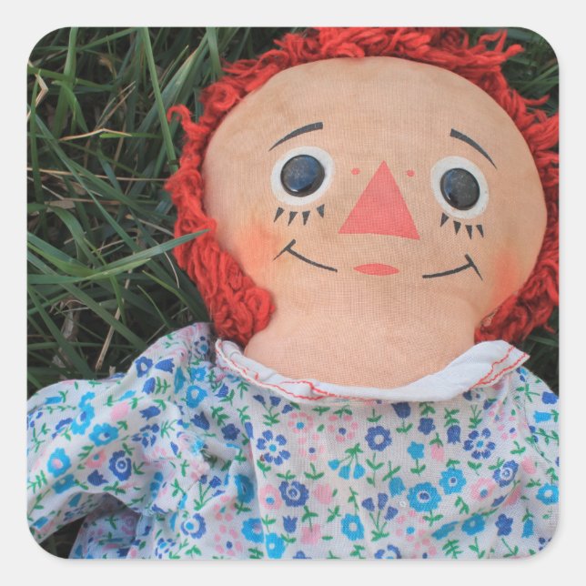Sticker Carré Raggedy Ann Doll 1 (Devant)