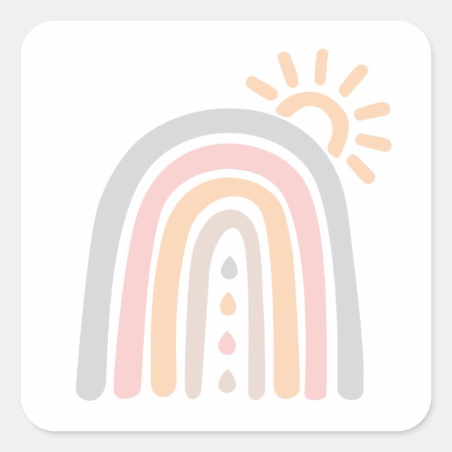 Sticker Carré Rainbow (Devant)