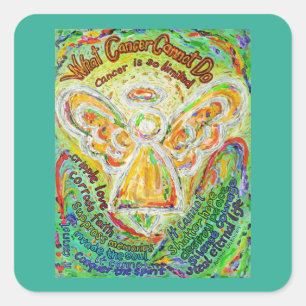 Sticker Carré Rainbow Angel Ce que le cancer ne peut pas faire S