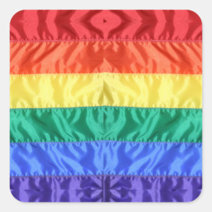 Sticker Carré Rainbow Flag Gay pride LGBTQ L'amour LGBT