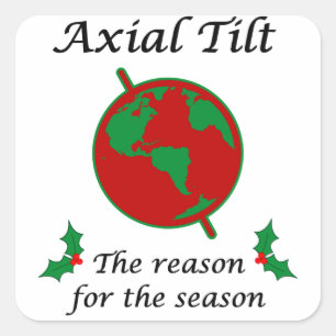 Sticker Carré Raison axiale d'inclinaison de la saison
