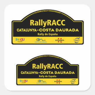 Sticker Carré Rallye WRC Espagne Catalogne Rallye de España