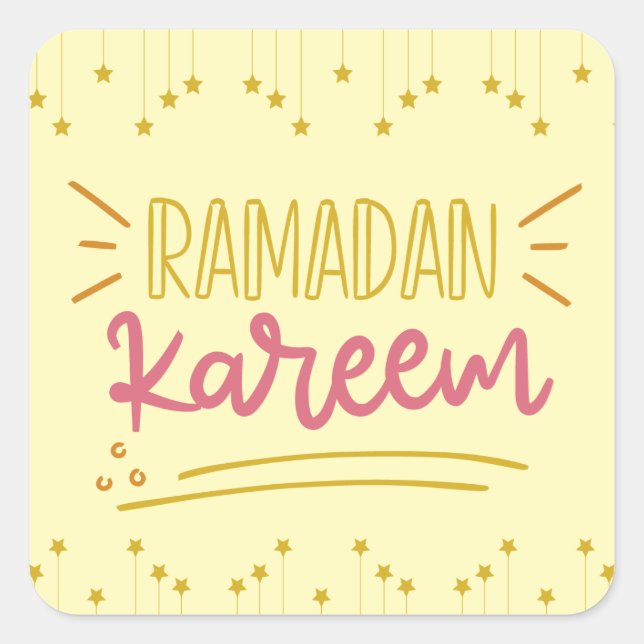 STICKER CARRÉ RAMADAN KAREEM (Devant)