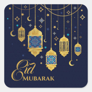 Sticker Carré Ramadan Kareem - Aïd Moubarak - Joyeux Aïd