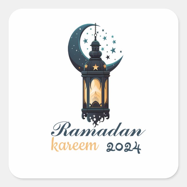 Sticker Carré Ramadan Kareem Moubarak ramadan 2024 (Devant)