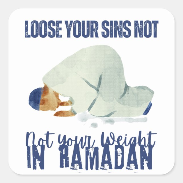 Sticker Carré Ramadan Kareem Prier (Devant)
