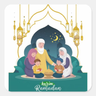 Sticker Carré Ramadan Karim