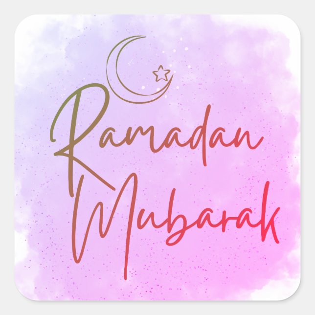 Sticker Carré Ramadan Mubarak (Devant)