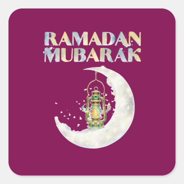 Sticker Carré Ramadan Mubarak (Devant)