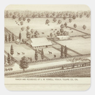 Sticker Carré Ranchs, Visalia, calorie