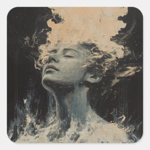 Sticker Carré Random Art Mon Chat Fabriqué