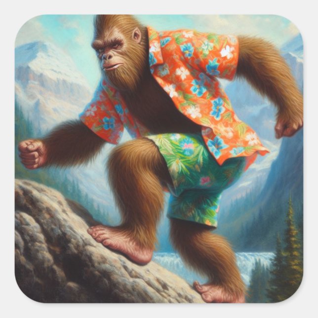 Sticker Carré Randonnée (Devant)