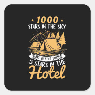 Sticker Carré Randonnée 1000 Étoiles Dans Le Ciel