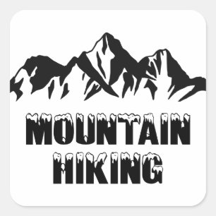 Sticker Carré Randonnée de montagne