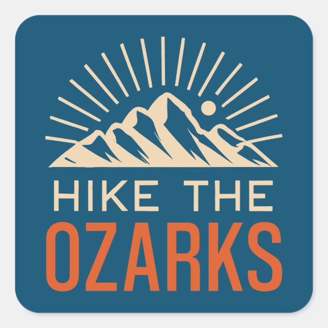 Sticker Carré Randonnée Le Sunburst D'Ozarks (Devant)