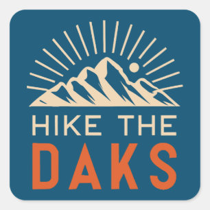 Sticker Carré Randonnée Les Daks Sunburst
