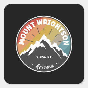 Sticker Carré Randonnée Mount Wrightson Arizona