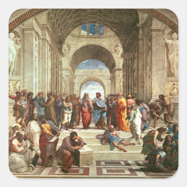 Sticker Carré Raphael - School of Athens (Devant)