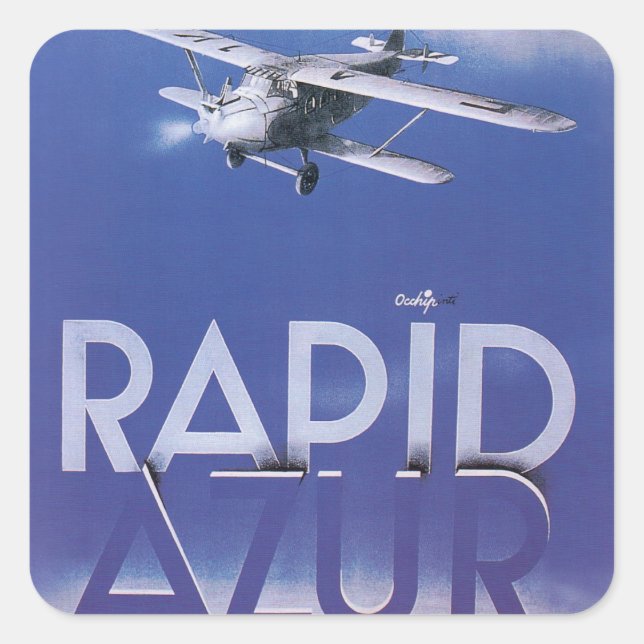 Sticker Carré Rapid Azur (Devant)