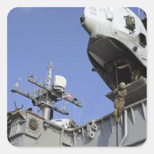 Sticker Carré Rapide-cordes d'un soldat