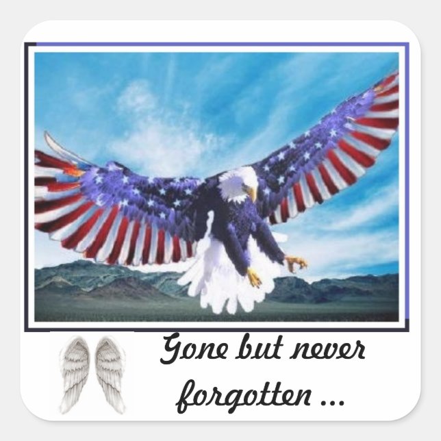 Sticker Carré Rappeler ceux que nous avons perdus (Devant)