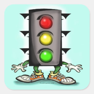 Sticker Carré Rapport Stoplight