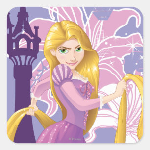 Sticker Carré Rapunzel - Déterminé