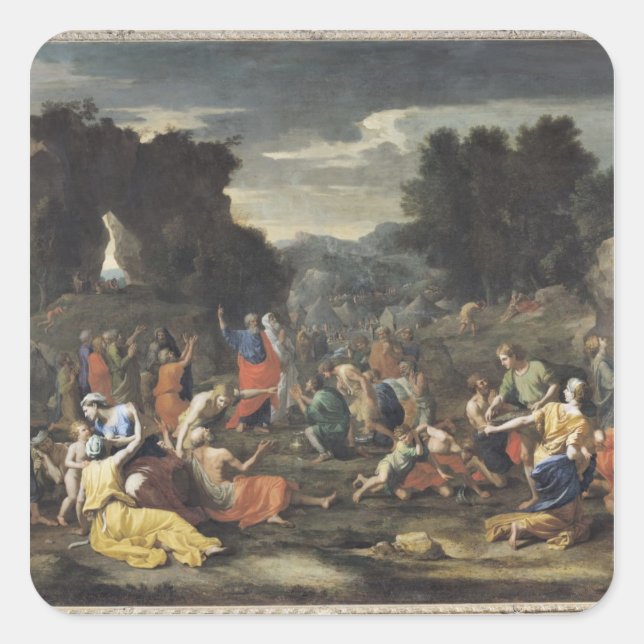 Sticker Carré Rassemblement de Manna, c.1637-9 (Devant)